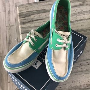 Canvas Sperrys! Barely worn!